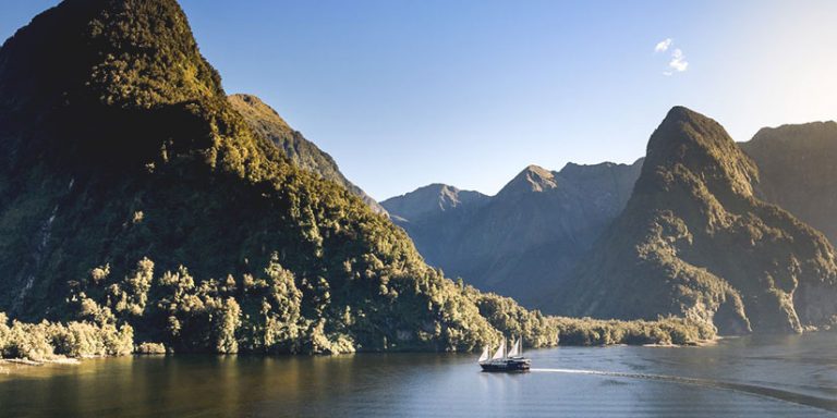 cruise ship in Doubtful Sound, Fiordland