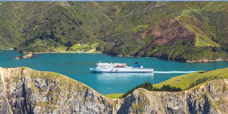 Interislander ferry crossing the strait